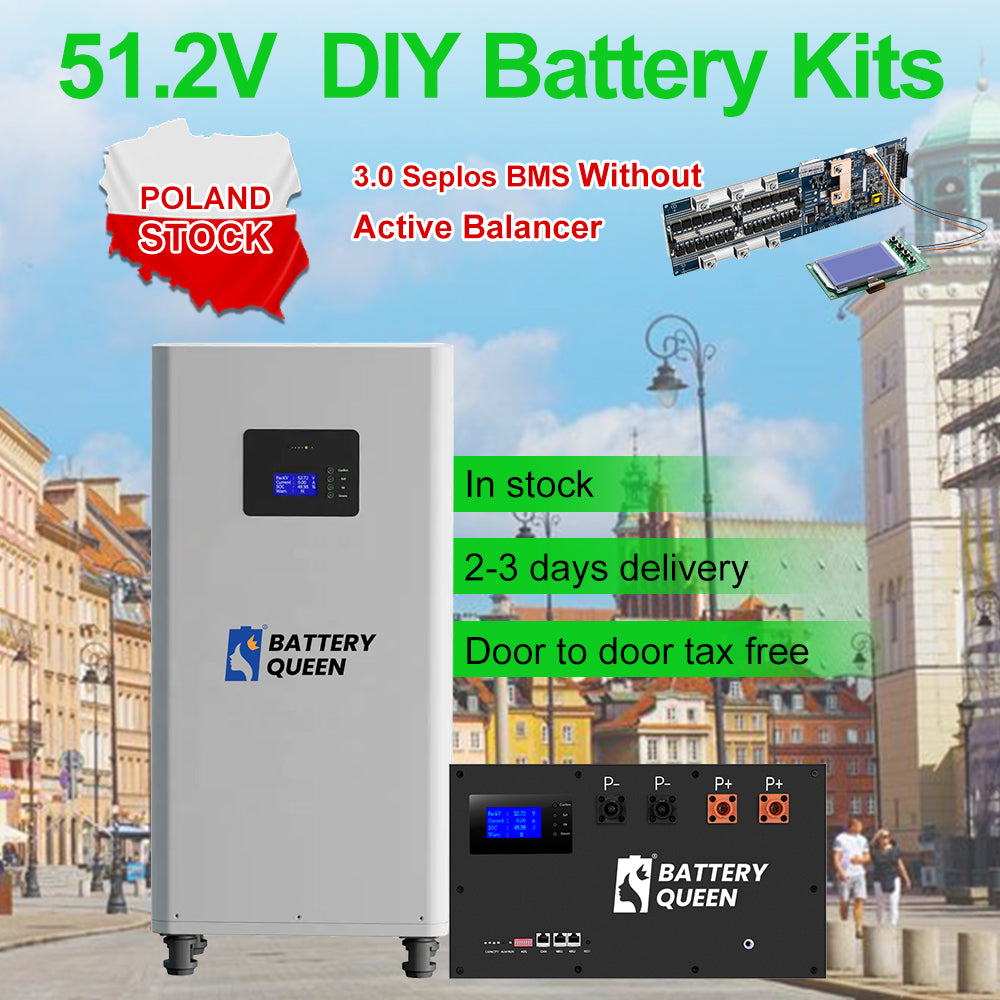 Poland Stock 3.0 Seplos Mason Lifepo4 Battery Kits 51.2V 280AH 310AH 320AH Case CAN RS485 Without Active Balancer