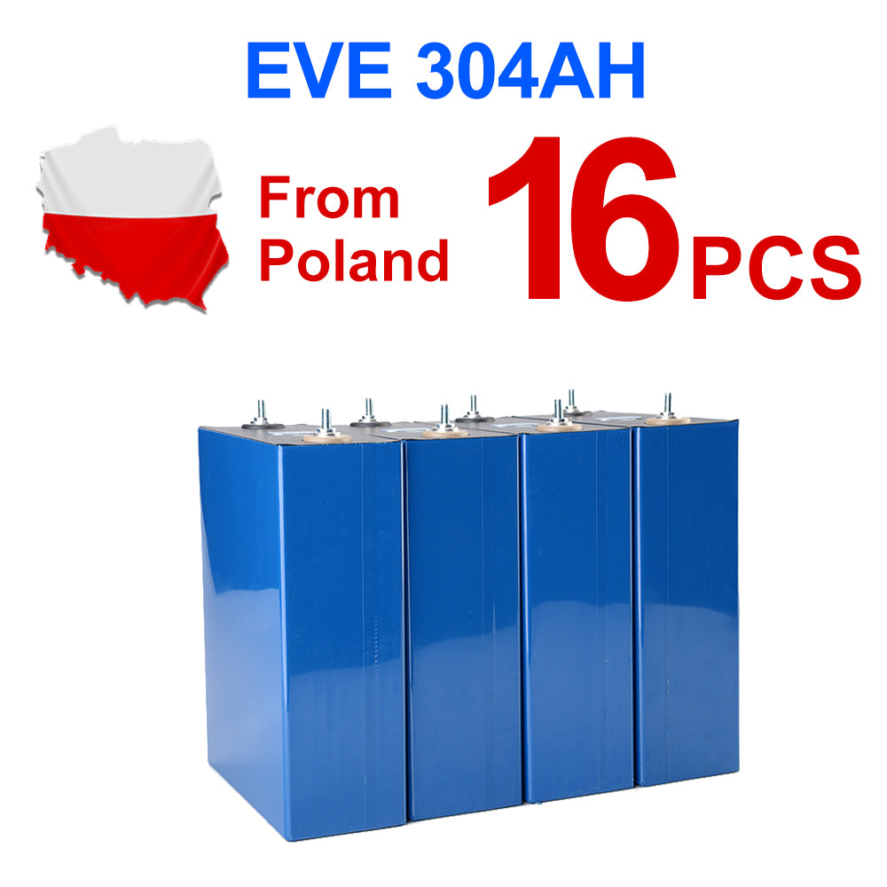 Poland Stock EVE304 Lifepo4 Battery 12V 24V 48V Free Shipping To EU Rechargeable Battery For Home Solar