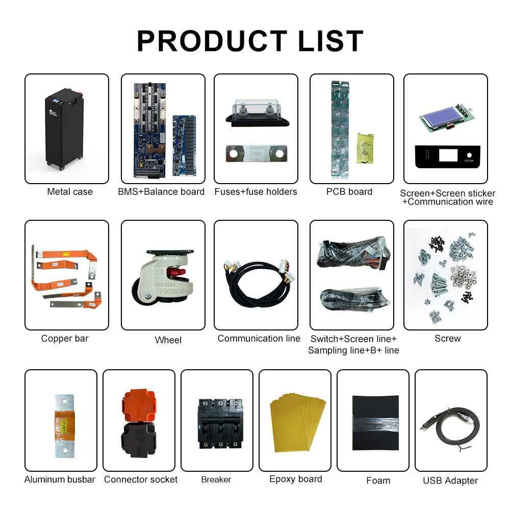EU Stock Seplos 4.0 Kits 48V 280AH 320AH Lifepo4 Battery Box 1P16S 15kWh 17kWh 10A Active Balancer CAN RS485 Smart Touch Screen