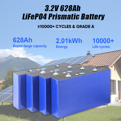 EU Stock Grade A+ EVE628AH Lifepo4 Battery 12V 24V 48V 96V 8kWh 16kWh 32kWh 64kWh DIY Rechargeable Battery Pack