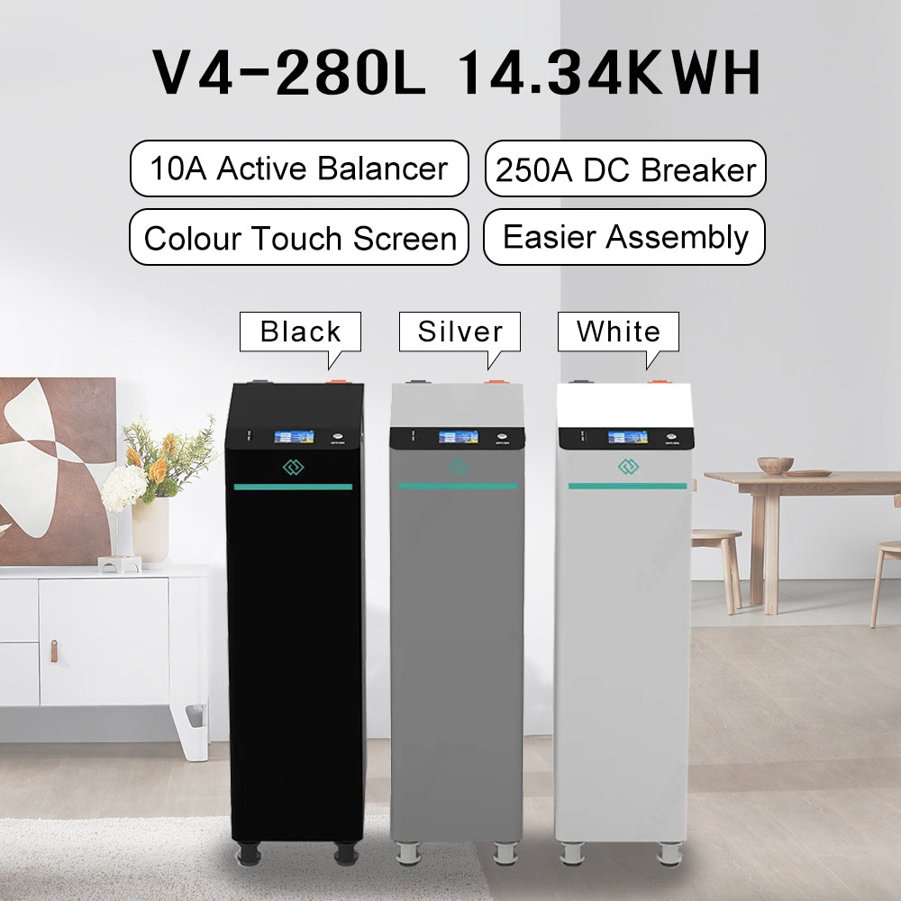 EU 15kWh Lifepo4 Battery CATL280 Grade A 10 Years Warranty DIY Seplos V4 Kits 10A Active Balancer 250A DC Breaker Tax Free