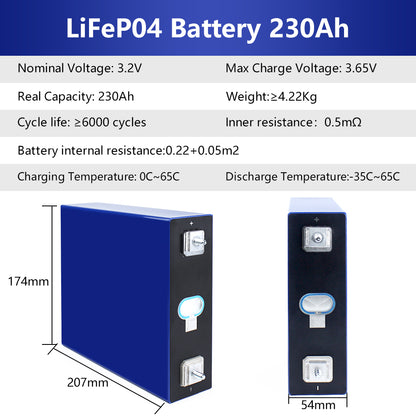 Ukraine EVE230 Lifepo4 Battery 12V 24V 48V 96V Grade A+ Battery Tax Free By Meest