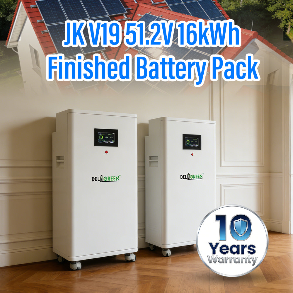 EU Lifepo4 Battery JK V19 51.2V 16kWh Finished Battery Pack GradeA EVE314 MB31 2A Active Balancer CAN RS485 Tax Shipping Free To EU