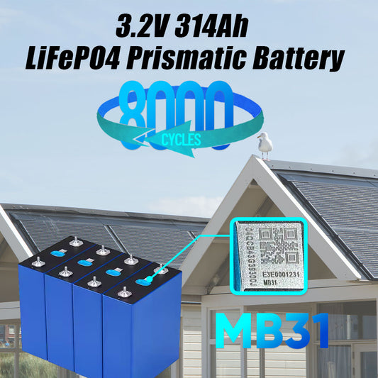 8000 Cycles Lifepo4 Battery 3.2V Grade A EVE 314AH Lifepo4 Prismatic Battery 12V 24V 48V Rechargeable Battery Solar