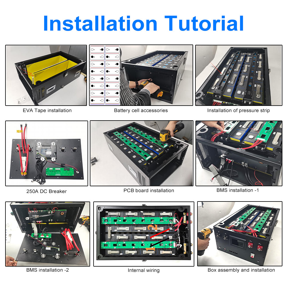EU Stock JK V19 Lifepo4 Battery Case 51.2V 280AH 320AH 1P16S JK-PB2A16S20P CAN RS485 15kWh 16kWh DIY Solar Storage VAT Free
