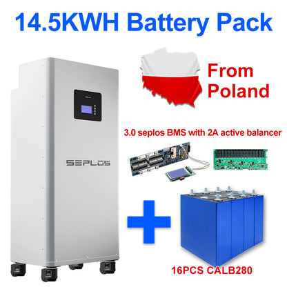 Poland Stock CALB280 9000 Cycles Grade A+ Seplos 3.0 BMS Kits With 2A Active Balancer Free Shipping To EU