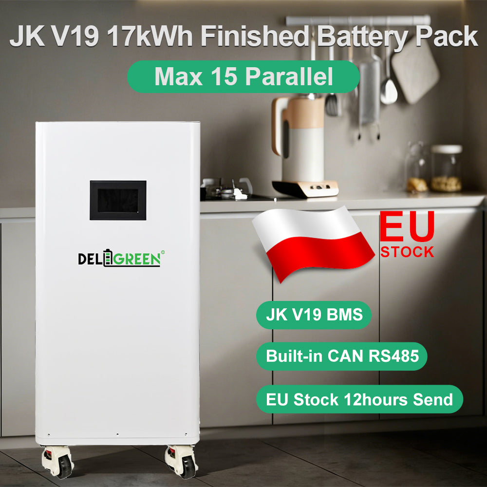 EU Stock 16kWh Finished Lifepo4 Battery Pack Grade A CALB 314AH CAN RS485 Smart BMS 250A DC Breaker Extinguisher Tax Free Finished Pack