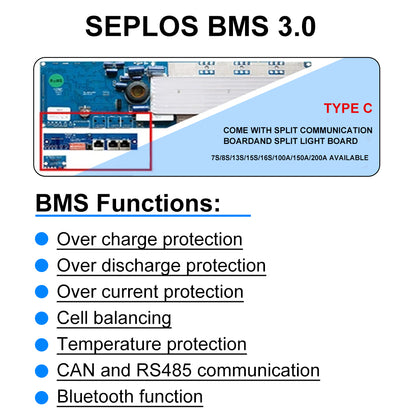 Poland Stock Seplos Version 3.0 Battery Kits 51.2V 48V 280AH 310AH 320AH 15KWH Battery Kits 2A Active Balancer Home Solar