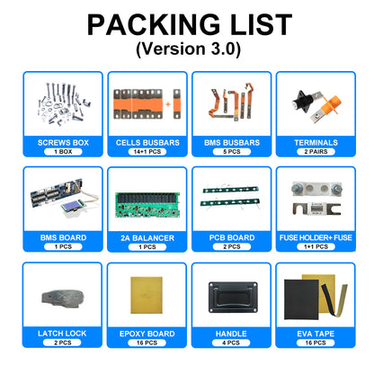 Poland Stock Seplos Version 3.0 Battery Kits 51.2V 48V 280AH 310AH 320AH 15KWH Battery Kits 2A Active Balancer Home Solar