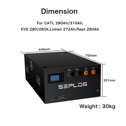 EU GradeA+ 16kWh EVE314 MB31 8000 Cycles EV Class DIY Lifepo4 Battery Pack Seplos 3.0 Kits 2A Active Balancer Home Solar Vat Free