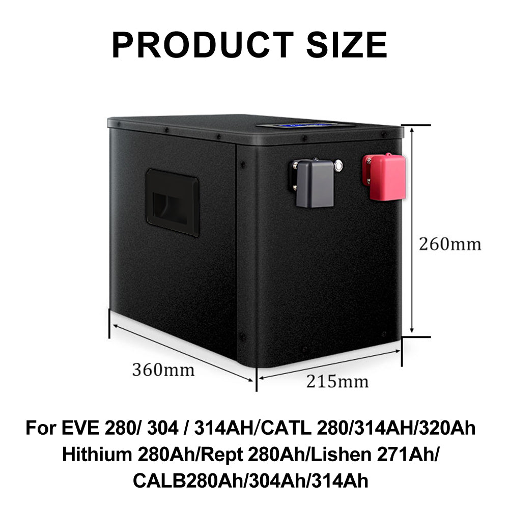 EU Stock JK V19 12V280AH 320AH Lifepo4 Battery Kits JK-B1A8S20P 200A BMS CAN RS485 1P4S DIY Solar Storage Protable Case
