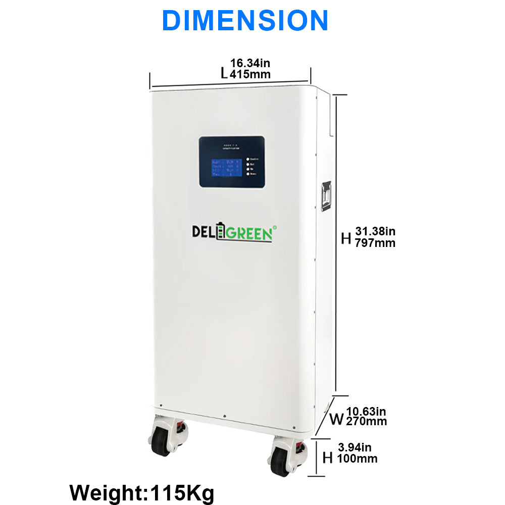 EU Stock Lifepo4 51.2V 314AH Battery 16kWh Assembled Battery Pack Heating Pad 3A Active Balancer Fire Extinguisher Tax Free