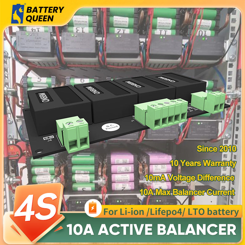 4S 6S 8S Active Balancer Lifepo4 3.2V  LTO 2.2V LI-ion 5.6VBattery Max 10A Balance Current Consistency 6A Balance Current Below 10mV Voltage Difference With Led