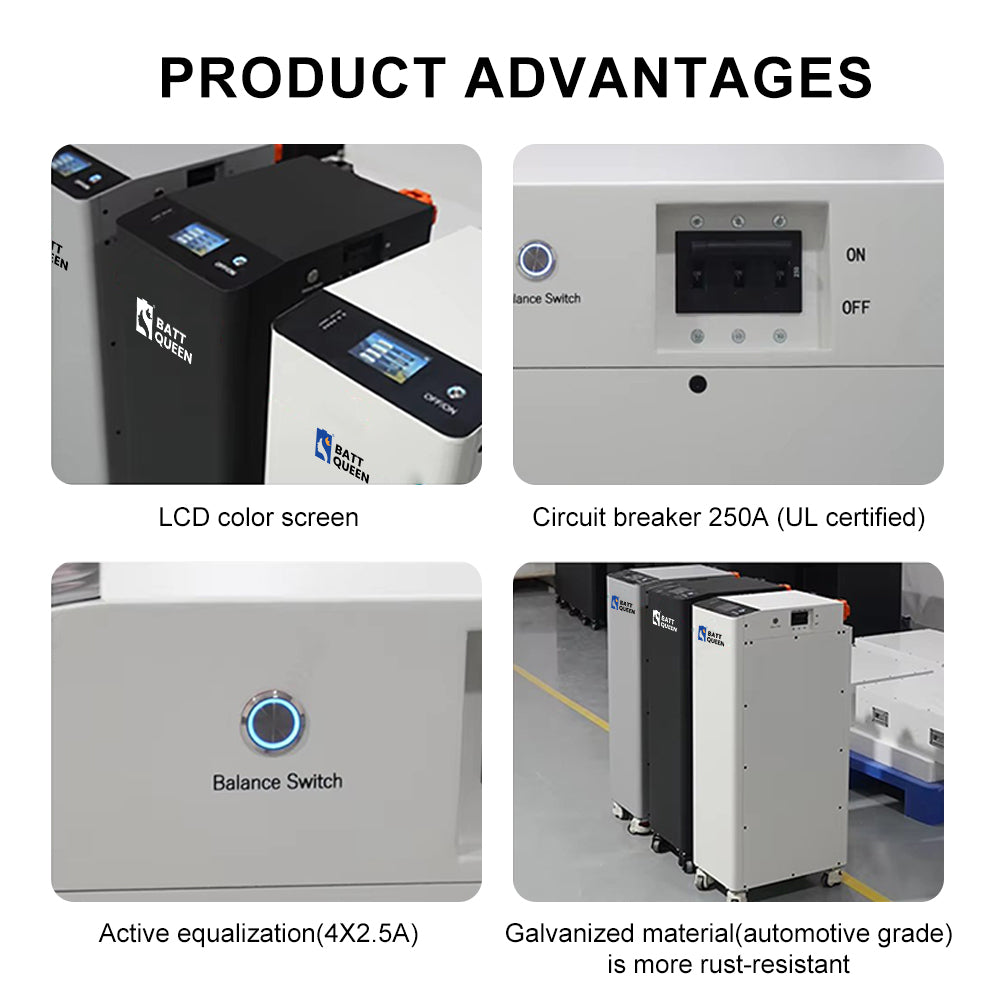 EU Stock 16kWh Finished Lifepo4 Battery Pack Seplos V4 16PCS 314AH 10A Active Balancer CAN RS485 VAT Free