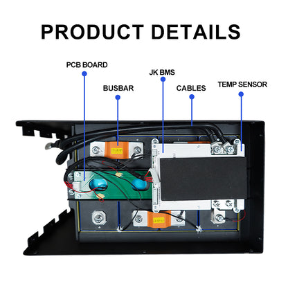 EU Stock JK V19 12V280AH 320AH Lifepo4 Battery Kits JK-B1A8S20P 200A BMS CAN RS485 1P4S DIY Solar Storage Protable Case