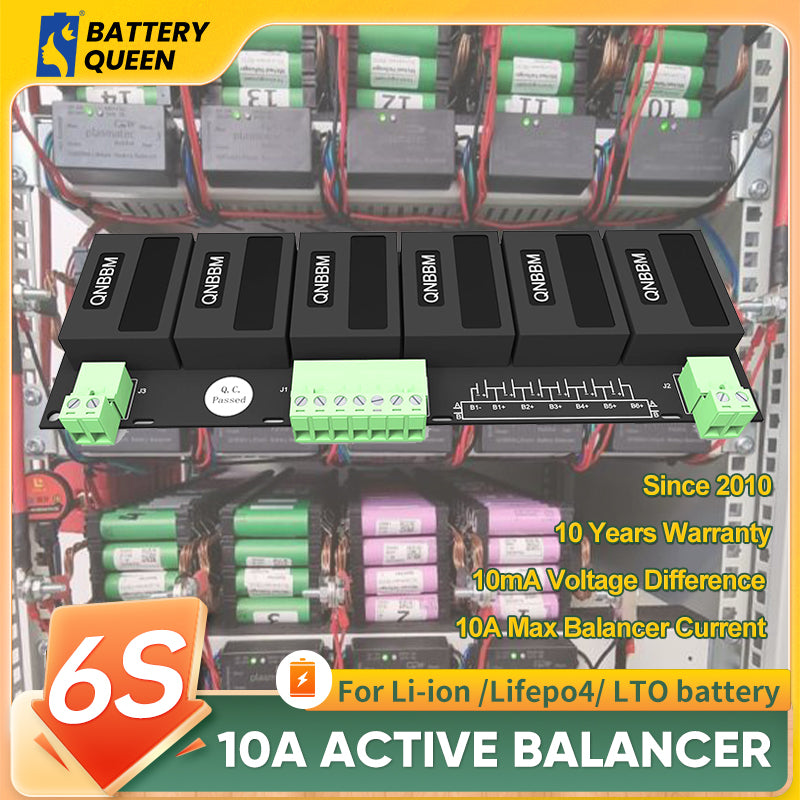 4S 6S 8S Active Balancer Lifepo4 3.2V  LTO 2.2V LI-ion 5.6VBattery Max 10A Balance Current Consistency 6A Balance Current Below 10mV Voltage Difference With Led