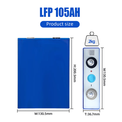 EU Stock Lifepo4 Battery EVE105 Grade A+ EV Class 12V 24V 48V Rechargeable Battery VAT Free