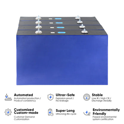 EU Stock Grade A+ EVE628AH Lifepo4 Battery 12V 24V 48V 96V 8kWh 16kWh 32kWh 64kWh DIY Rechargeable Battery Pack