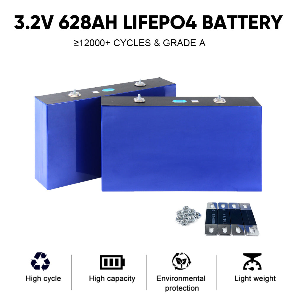 EU Stock Grade A+ EVE628AH Lifepo4 Battery 12V 24V 48V 96V 8kWh 16kWh 32kWh 64kWh DIY Rechargeable Battery Pack