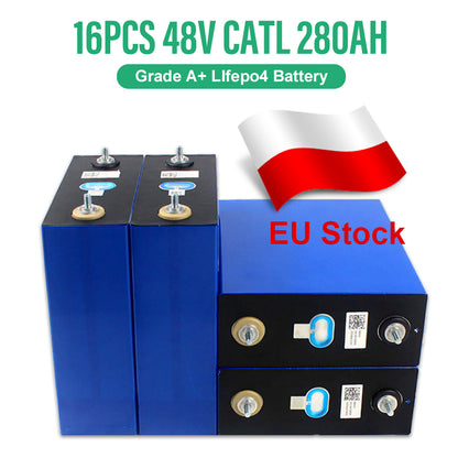 EU Stock CATL280 Grade A Lifepo4 Battery 12V 24V 48V 96V Rechargeable Battery DIY Home Solar Storage VAT Free