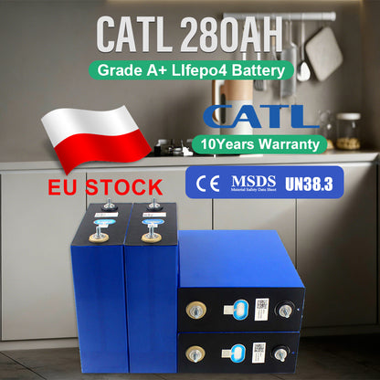 EU Stock CATL280 Grade A Lifepo4 Battery 12V 24V 48V 96V Rechargeable Battery DIY Home Solar Storage VAT Free