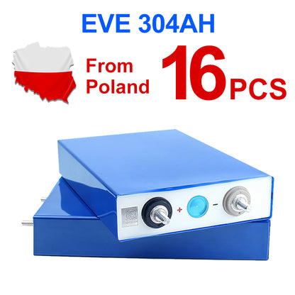 Poland Stock Lifepo4 EVE 105AH 100AH Battery Grade A Power Bank Lifepo4 Battery 12V 24V 48V Rechargeable Batteries For Solar