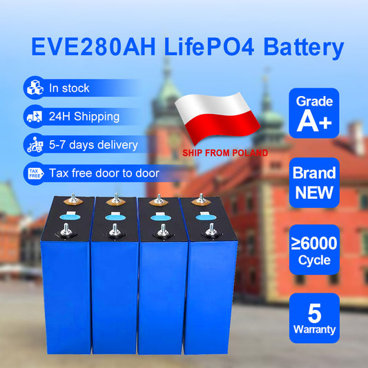 EVE280K Lifepo4 Grade A+ Battery Stock in Poland Free Shipping To EU Power Bank For Solar