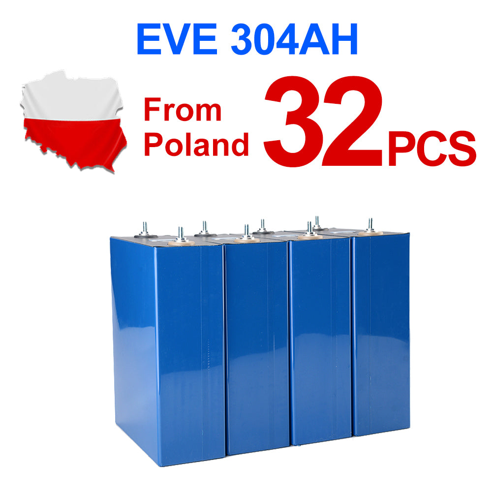 Poland Stock EVE304 Lifepo4 Battery 12V 24V 48V Free Shipping To EU Rechargeable Battery For Home Solar