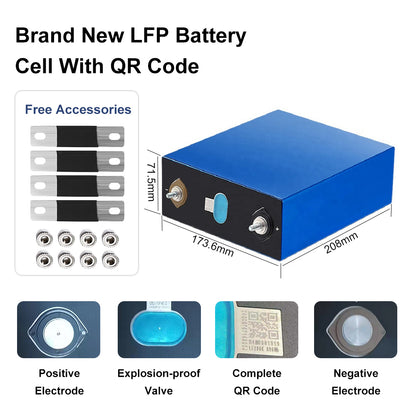 EU Stock Grade A+ EVE280K EV Class 10 Years Warranty 8000 Cycles 12V 24V 48V 96V Rechargeable Battery VAT Free