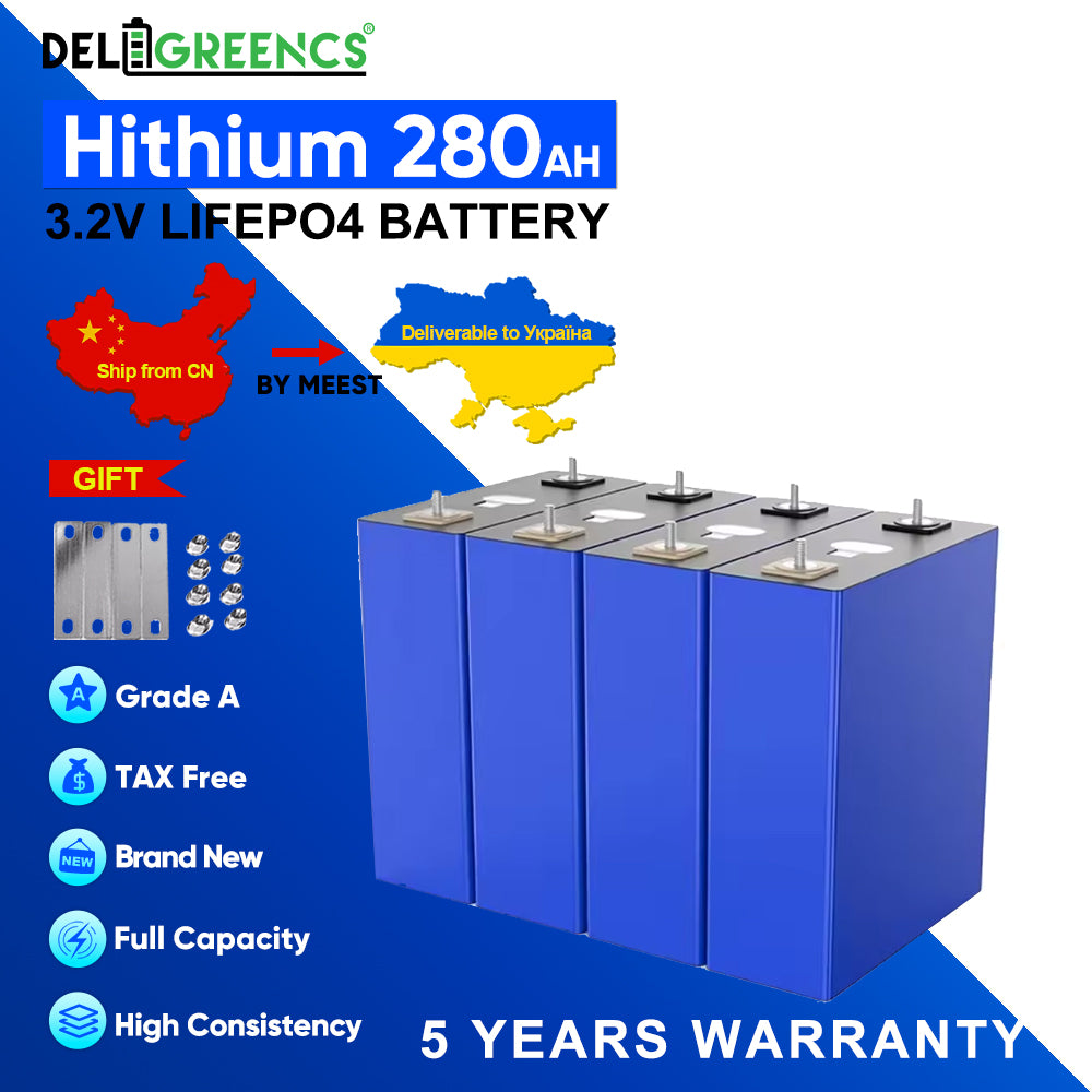 Ukraine Hithium 280AH Tax Free 12V 24V 48V 96V Lifepo4 Battery Power Band Free Shipping