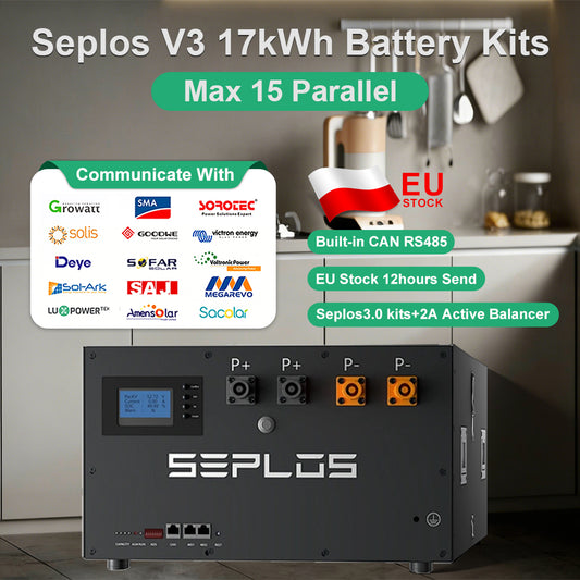 EU STOCK Seplos 3.0 Kits 2A Active Balancer 51.2V 280AH 320AH Lifepo4 Battery Pack Tax Free 15 Parallel